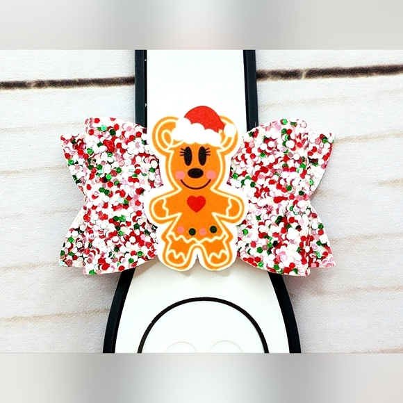 Gingerbread Minnie Magicband Bow - Picture 1 of 1